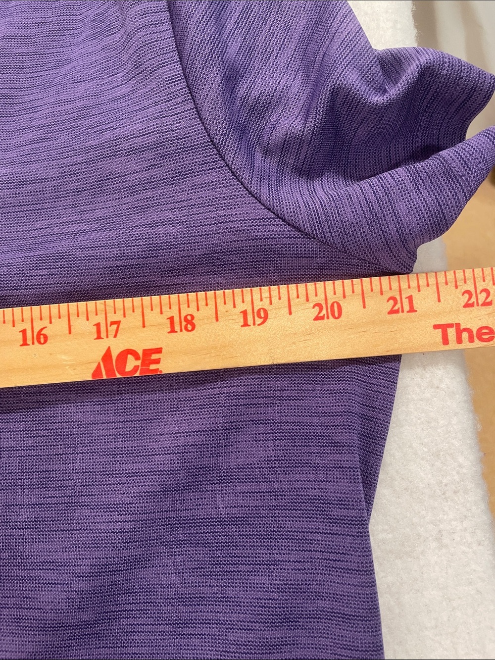 Under Armour Women's Heather Purple V-Neck Short Sleeve Performance Tee - Picture 5 of 7